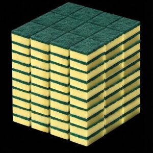 Magic Cleaning Sponge - Kitchen-specific Dishwashing Sponge and Scouring Pad [50 PCS]
