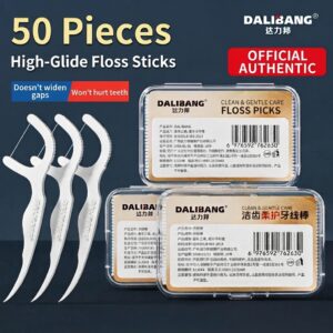 Ultra-Fine Dental Floss, Portable Boxed Disposable Toothpicks with High Elasticity [1 Box]