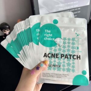 Star-Shaped Acne Patches - Medical-Grade Hydrocolloid Cover-Up, Pimple Absorbing with Printed Design [1 Bag / 50 Stickers]