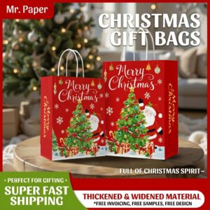 Christmas Gift Bags - Kraft Paper Bags