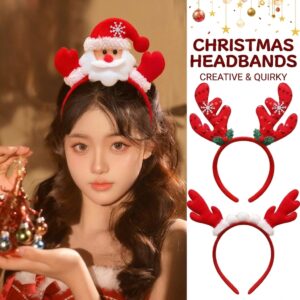 Christmas Headband New Design Reindeer with Glowing Antlers, Santa Claus Hair Accesorry