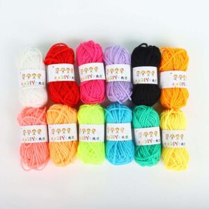 12-Color Yarn Balls for Handmade DIY Knitting Yarn